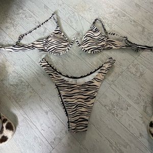 zebra print bikini